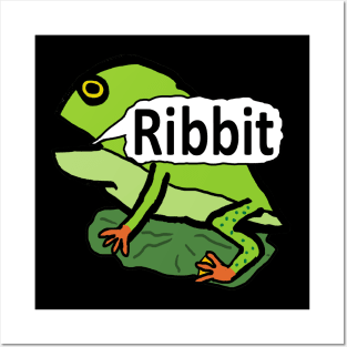 Funny Frog Ribbit Posters and Art